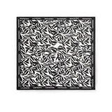 Pañuelo Hojas Blanco/Negro