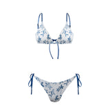 Vera Bikini Aquarela Beige/Azul