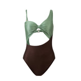 Cleo One piece Verde/Marrón