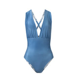 Marina One Piece Aquarela Beige/Azul