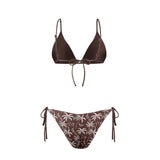Vera Bikini Palmas Marrón/Beige