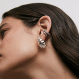 Dúo Neceser Victoria Maxi Camel + Earcuff doble Vera silver