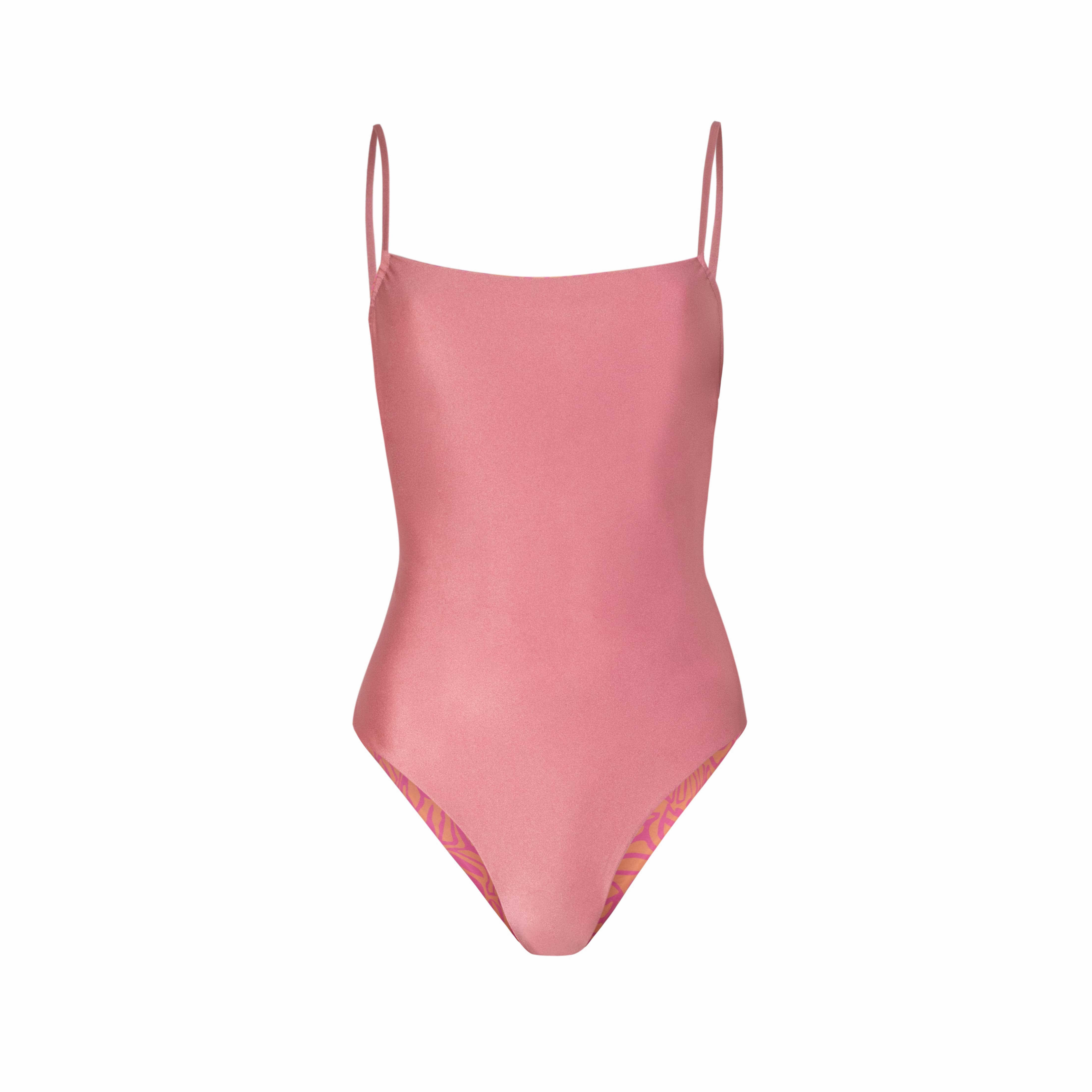 Kaia One Piece Leaves Fucsia/Naranja