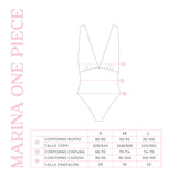 Marina One Piece Palmas Marrón/Beige