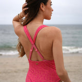 Marina One Piece Caracola Rosado/Naranja