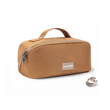 Dúo Neceser Victoria Maxi Camel + Earcuff doble Vera silver