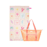 Pack Weekender Leaves Coral/Amarillo + Toalla Postales Multicolor