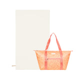 Pack Weekender Leaves Coral/Amarillo + Toalla Essential Ivory