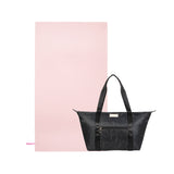 Pack Weekender Floral Negro + Toalla Essential Palo Rosa