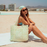 Totebag Amanda Leaves Verde/Ivory