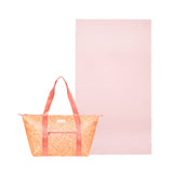 Pack Weekender Leaves Coral/Amarillo + Toalla Essential Palo Rosa